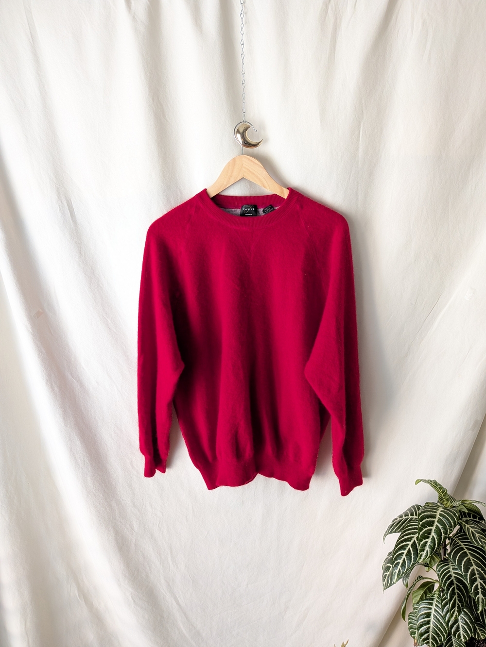 Forte Men's Cashmere Crewneck Sweater in Deep Red